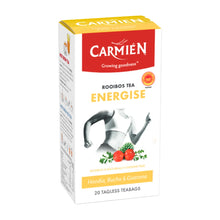 Load image into Gallery viewer, Carmién Wellness Detox Range Energise with Guarana Rooibos Tea (20 Teabags)