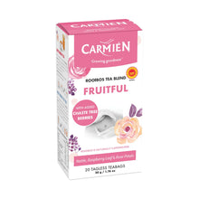 Load image into Gallery viewer, Carmién Fruitful with Raspberry Leaf Rooibos Tea (20 Teabags)