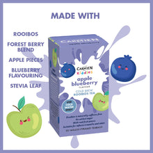Load image into Gallery viewer, Carmién Kiddies Apple Blueberry Cold Brew Rooibos Tea (20 teabags)