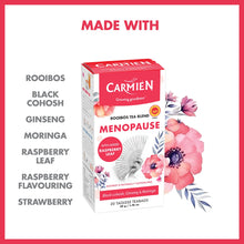 Load image into Gallery viewer, Carmién Menopause with Raspberry Leaf Rooibos Tea (20 Teabags)