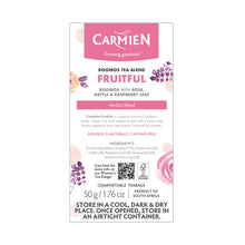 Load image into Gallery viewer, Carmién Fruitful with Raspberry Leaf Rooibos Tea (20 Teabags)
