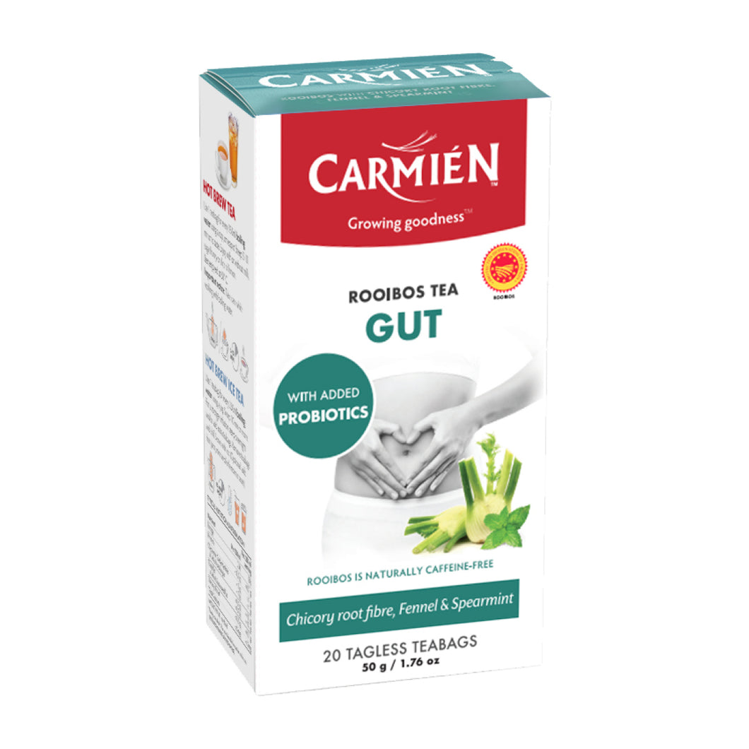 Carmién Wellness Range Gut with Probiotics & Chicory Root Fibre Rooibos Tea (20 Teabags)