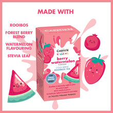 Load image into Gallery viewer, Carmién Kiddies Berry Watermelon Cold Brew Rooibos Tea (20 teabags)
