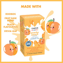 Load image into Gallery viewer, Carmién Kiddies Peachy Peach Cold Brew Rooibos Tea (20 teabags)
