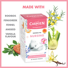 Load image into Gallery viewer, Carmién Nursing with Fenugreek &amp; Fennel Rooibos Tea (20 Teabags)
