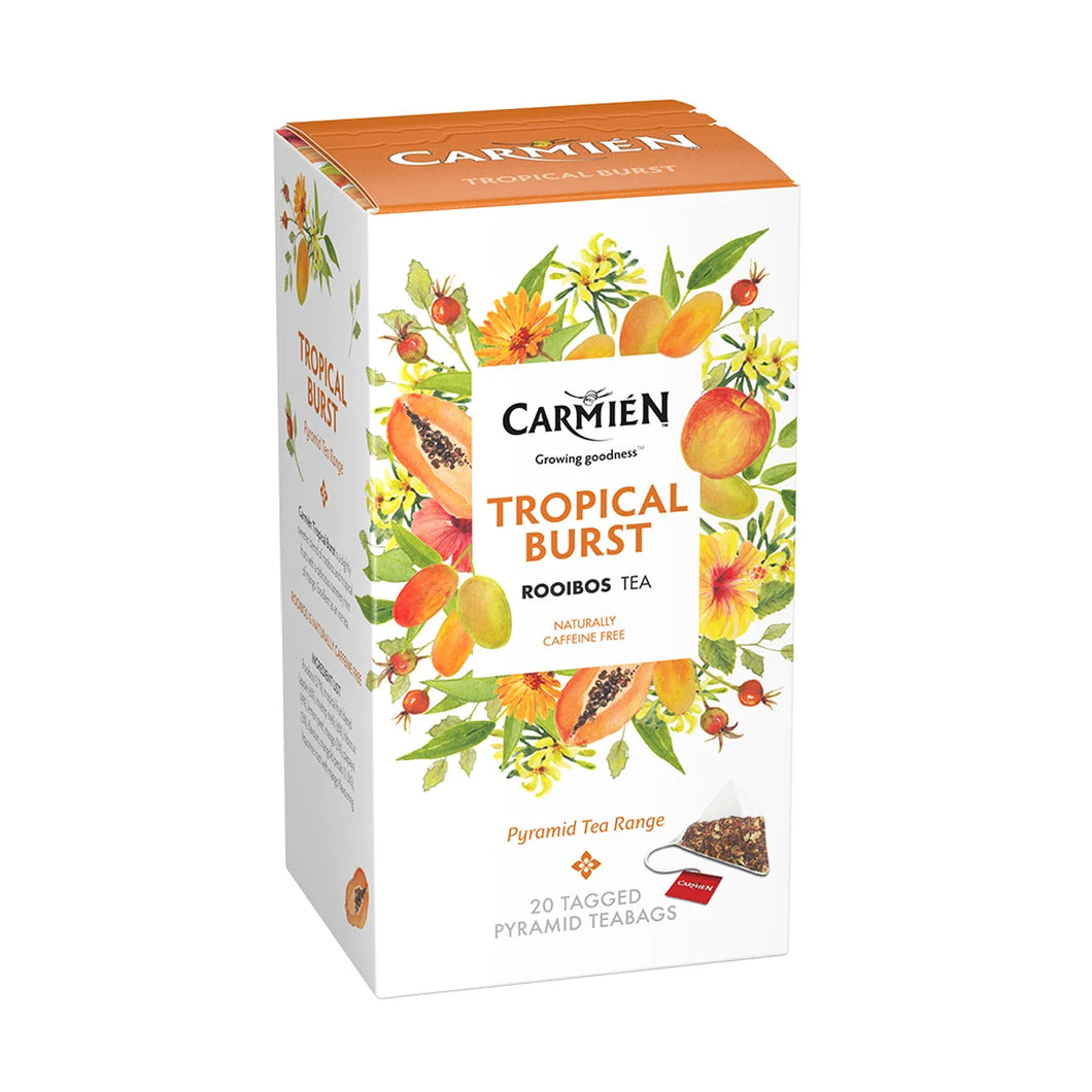 Carmién Tropical Burst Rooibos Tea (20 Pyramid Teabags)