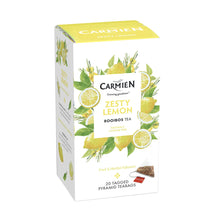 Load image into Gallery viewer, Carmién Zesty Lemon Rooibos Tea (20 Pyramid Teabags)
